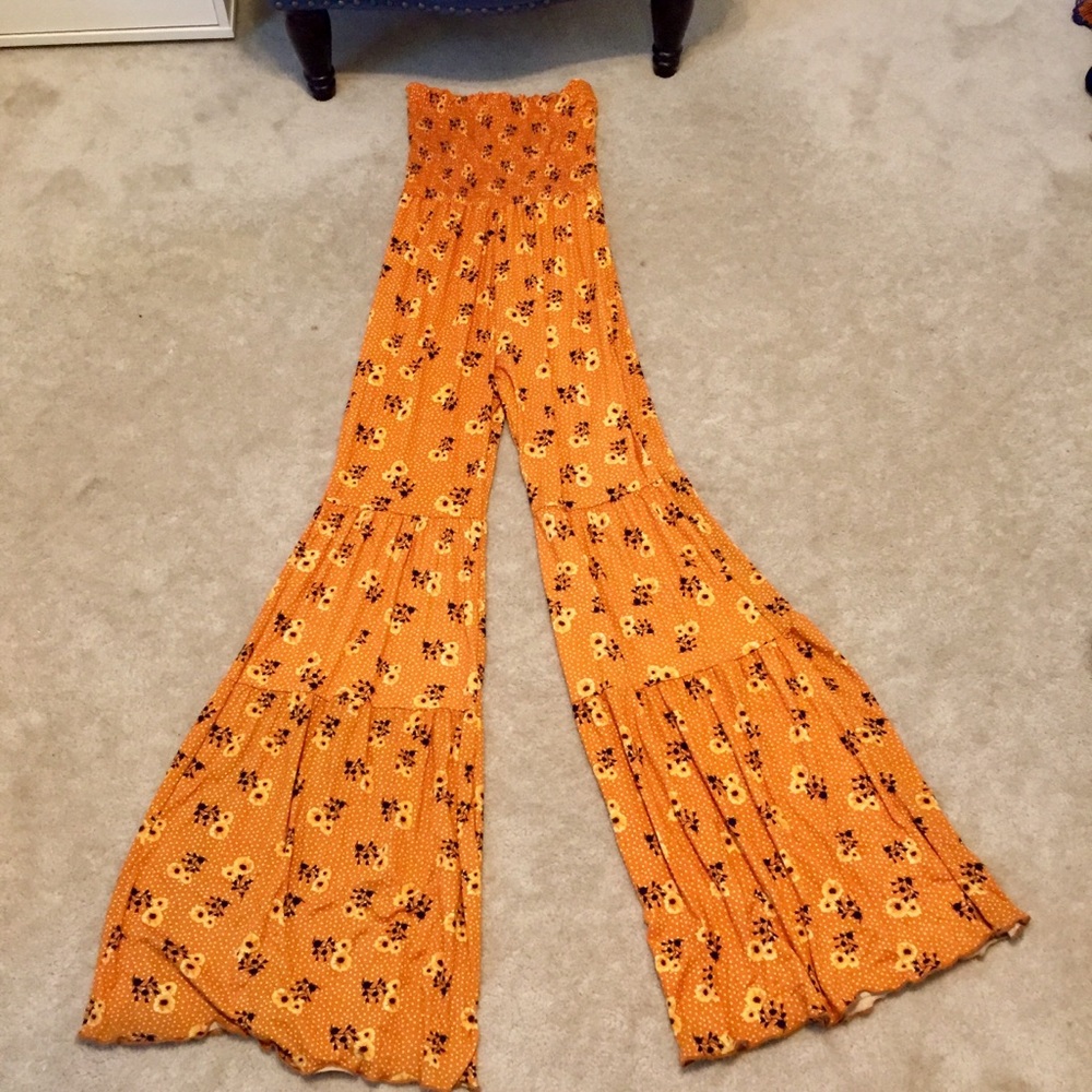 Strapless Floral Jumpsuit